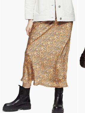 Topshop Animal Print Maxi Skirt